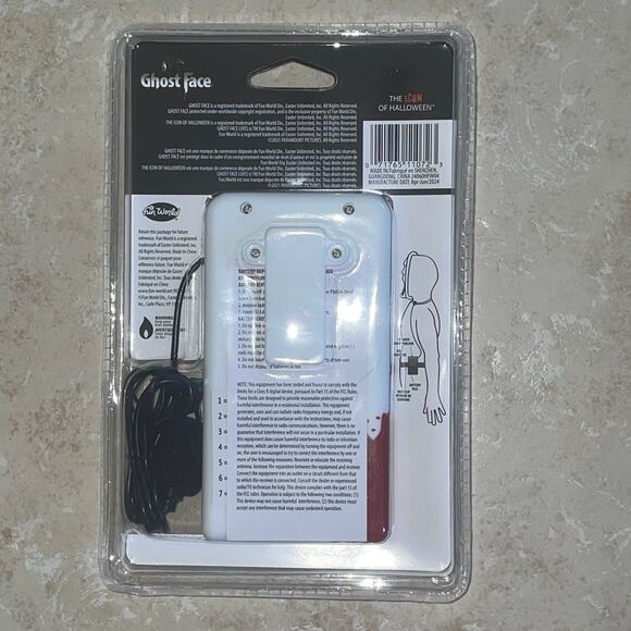 25TH ANNIVERSARY SCREAM GHOST FACE VOICE BOX HALLOWEEN COSTUME PROP NEW - Picture 2 of 2